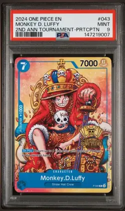 Monkey.D.Luffy (2nd Anniversary Stamped Promo) P-043 One Piece Promotion Cards - Image 1