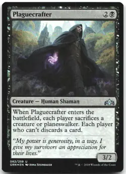 Plaguecrafter 82 Uncommon Guilds of Ravnica Magic: The Gathering Foil Near Mint - Image 1