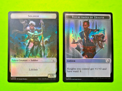 MTG March of the Machine ( Soldier / Teferi Akosa of Zhalfir ) FOIL Double-Sided - Image 1