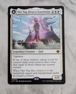 Ojer Taq, Deepest Foundation | Flip Mythic MTG LCI Ixalan Temple of Civilization - Image 1