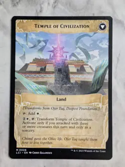 Ojer Taq, Deepest Foundation | Flip Mythic MTG LCI Ixalan Temple of Civilization - Image 2