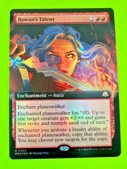 MTG March of the Machine ( Rowan's Talent ) Foil Extended Art - Image 1