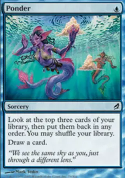 Ponder - Foil Magic mtg Light Play, English Lorwyn x1 - Image 1