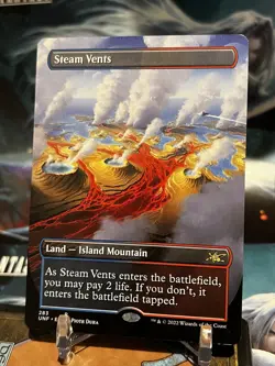 MTG | Steam Vents (Borderless) [Unfinity] NF - Image 1