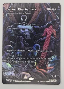 Venom, King in Black (Borderless) - (FOIL) - Marvel's Spiderman (MAR) - MTG - Image 1