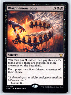 MTG Blasphemous Edict Regular Rare Foundations #57 FDN NM Magic TCG CCG Card - Image 1