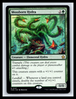 MTG Mossborn Hydra Foundations Regular Rare NM Magic Card Game TCG CCG New - Image 1