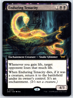 MTG Enduring Tenacity Extended Art Duskmourn #374 Rare Regular DSK NM Magic TCG - Image 1