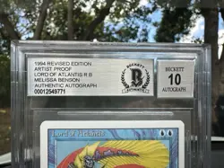 LORD OF ATLANTIS, ARTIST PROOF, REVISED, 1994 MTG, MELISSA BENSON, BAS 10! - Image 3