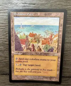 MTG English Rishadan Port Light Play Normal Mercadian Masques - Image 1