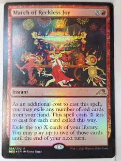 March of Reckless Joy - FOIL - Kamigawa: Neon - Magic the Gathering MTG Nice! - Image 1