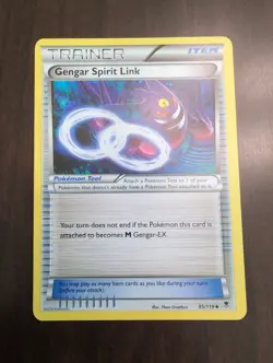 Pokemon TCG Gengar Spirit Link 95/119 XY Phantom Forces Uncommon Regular LP - Image 1