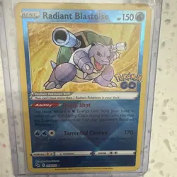Radiant Blastoise 018/078 Pokemon Go Holo - Image 1