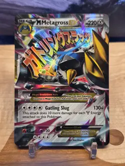 Pokemon 2014 M Metagross EX XY35 XY Promo Full Art Holo Moderately Played - Image 1