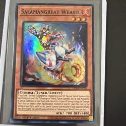 Yu-Gi-Oh! Salamangreat Weasel LD10-EN002 Super Rare 1st Edition Near Mint - Image 1