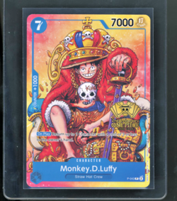 Monkey D. Luffy Alt Art P-043 2nd Anniversary Stamp Promo One Piece LP Read - Image 1