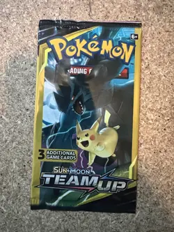 Pokemon TCG: Team Up Mini Booster Pack 3 Card- Pikachu Art- Factory Sealed - Image 1