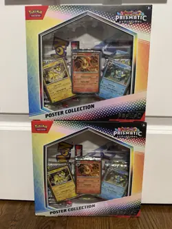 Pokemon S&V Prismatic Evolutions Poster Collection 2X SEALED in hand FAST SHIP - Image 1