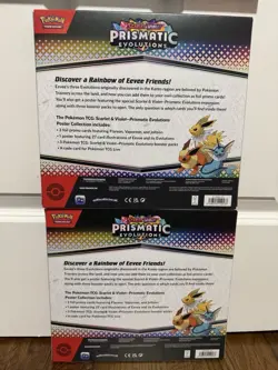 Pokemon S&V Prismatic Evolutions Poster Collection 2X SEALED in hand FAST SHIP - Image 2
