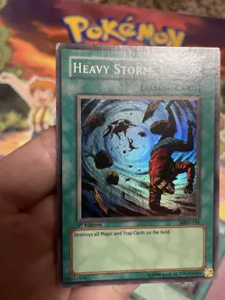 2 Yugioh Cards Vintage Heavy Storm 1st Edition Mrd/Giant Trunade 1st Edition Mrl - Image 3