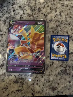 JUMBO OVERSIZED Pokemon Card Alakazam V SWSH083 Promo Holo - Image 1