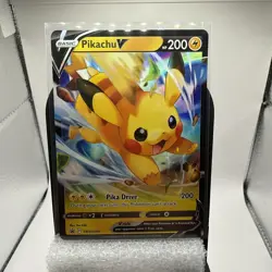 Pokemon Pikachu v SWSH285 TCG Sword and Shield Promo Card Near Mint Condition - Image 1