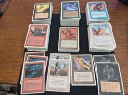 MTG 477-card 4th Edition Collection Lot - Vintage 1995 - Swords, Bolts, Specters - Image 1