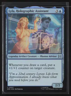Magic: The Gathering Marvel Spider-Man Lyla, Holographic Assistant 0007 Foil - Image 1