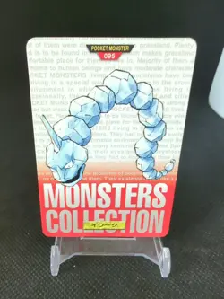 1996 Pocket Monsters Pokemon Carddass Red Version #095 Onix - Image 1