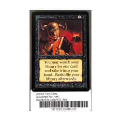 WotC MtG Beta Demonic Tutor (U) NM- - Image 1
