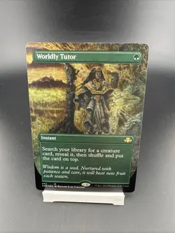 MTG - Worldly Tutor - Borderless - Foil - Domaria Remastered - Image 1
