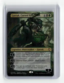 Garruk, Cursed Huntsman NM Borderless Commander: Bloomburrow 99 MTG Foil - Image 1