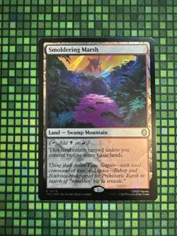 MTG Smoldering Marsh #0073 Surge Foil Rare Commander: TMNT (TMC) - Image 1