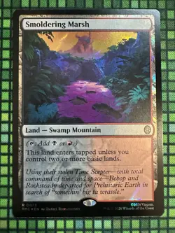 MTG Smoldering Marsh #0073 Surge Foil Rare Commander: TMNT (TMC) - Image 2