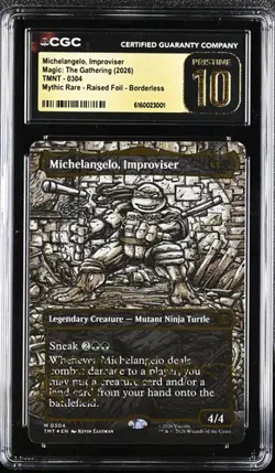 Michelangelo, Improviser : Gold Sig Kevin Eastman TMT 0304 CGC Pristine 10 POP1 - Image 2