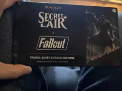 Silver Shroud Costume Fallout Secret Lair Foil MTG - Image 1