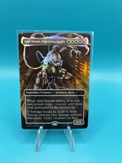 MTG Anti-Venom Horrifying Healer 1 Media Promo Borderless Foil Marvel Legends - Image 1