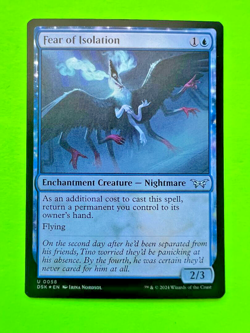 MTG - Duskmourn House of Horror - Fear of Islation - FOIL - Image 1