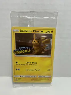 Pokemon 2019 Black Star Promo SM190 DVD Stamped Holo Detective Pikachu Sealed - Image 1