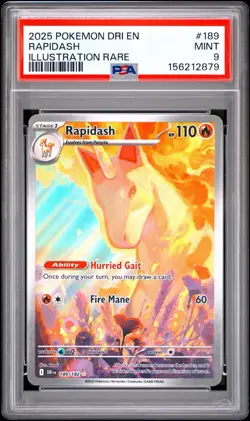 Pokemon TCG Rapidash 189/182 Destined Rivals IR Holo English 2025 - Image 1