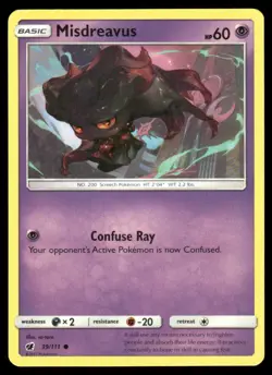 Misdreavus 39/111 Common Crimson Invasion Pokemon Near Mint - Image 1