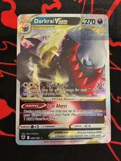 Darkrai VSTAR 099/189 Holo VSTAR Rare Astral Radiance Pokemon Lightly Played - Image 1