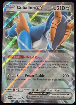 Pokemon TCG: Chaos Rising - Cobalion ex (064/086) Double Rare Holo - Image 1