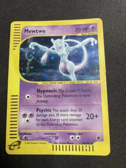 Mewtwo Expedition Holo Rare E-Reader Pokemon 020/165 MP Swirl! - Image 1