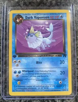 Pokemon Dark Vaporeon Team Rocket 1st Edition Uncommon 45/82 NM - Image 3
