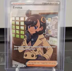 Pokemon TCG Emma 107/086 Crimson Invasion Full Art Holo Ultra Rare Trainer - Image 1