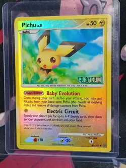 Pokemon TCG Pichu 45/100 Burger King Reverse Holo Platinum Stamp 2008 - Image 3
