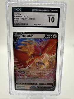 Ho-Oh V CGC 10 Gem Mint Silver Tempest 140/195 Pokemon - Image 1
