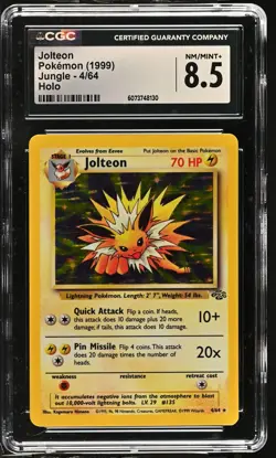 JOLTEON Jungle Holo Rare #4 CGC 8.5 Vintage Pokemon - Image 1