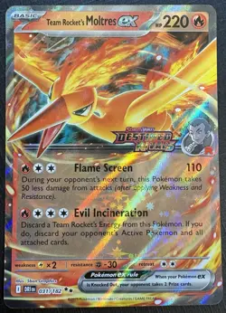 Team Rocket's Moltres Ex 31/182 - Destined Rivals - DOUBLE RARE STAMPED HOLO - Image 1